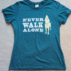 Never Walk Alone Teal Short Sleeve Tee